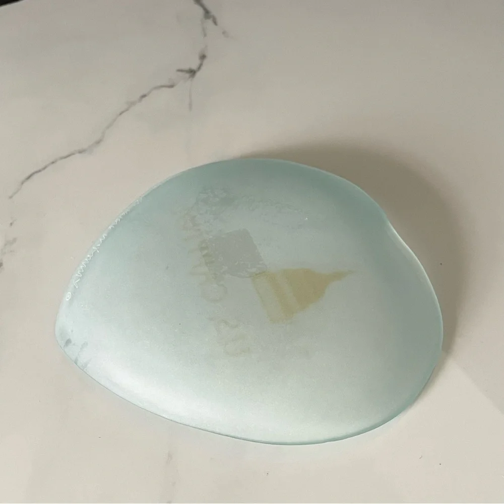 Annieglass frosted heart
